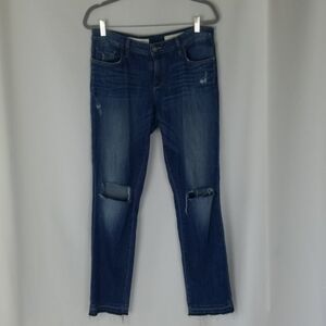 Pilcro & The Letterpress women 28 Hyphen jeans released hem distress grungecore